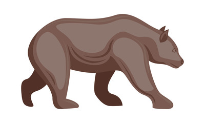 Bear Walking isolated vector
