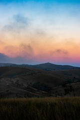 sunrise in mountains
