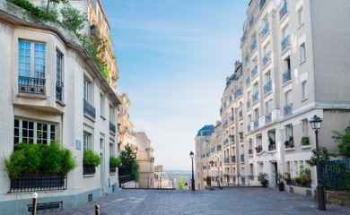 Monmartre street, Paris, France