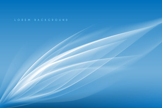 Abstract white and blue lines background