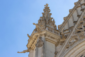Fragment of Saint-Chapelle in Chateau de Vincennes village near Paris, France