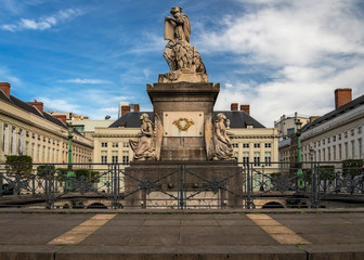 Fototapeta na wymiar Belgium - Statue on Government Square - Brussels