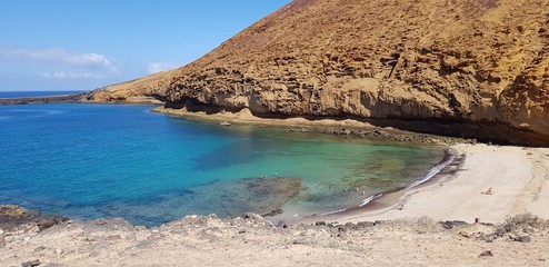 Playa Montaña Amarilla en la isla de La Graciosa