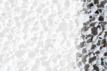 Foam concrete blocks wall closeup. Lightweight construction brick. Lightweight foamed gypsum block.