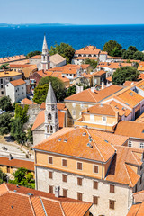Old town Zadar from bell tower of Cathedral of St. Anastasia, Croatia, Croatia