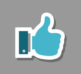 Social media like icon for presentation symbols