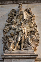 France - Statue on Arc de Triomphe - Paris