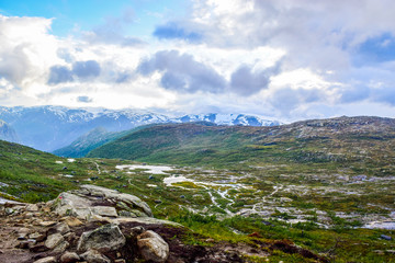 Fototapeta na wymiar Trip to Trolltunga, Norway.