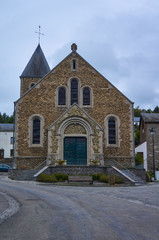 Fototapeta na wymiar The Saint-Remaclus church in Poupehan, in the Ardennes, Belgium
