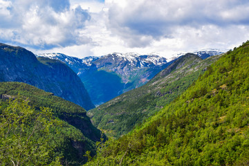 Fototapeta na wymiar Hiking Trip to Trolltunga, Norway.