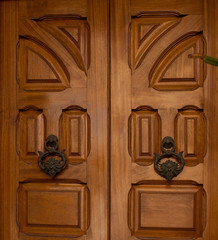 old wooden door - 314746310