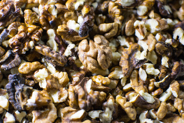 walnut kernels full frame background