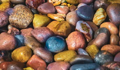 coloured pebbles
