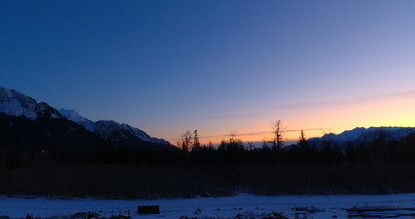 Winter sunsets in Alaska 