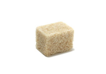  square cane sugar on a white isolated background