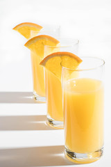 Citrus juice with fruit slice