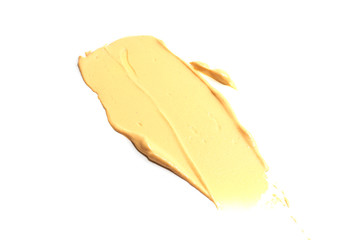 fresh mustard sauce on white isolated background
