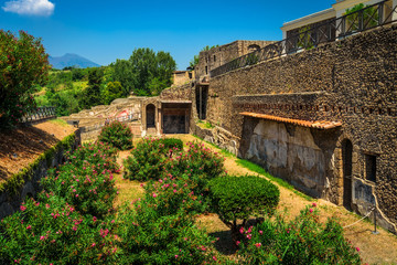 Fototapeta na wymiar Italy - Outside the City Walls - Ruins of Pompeii