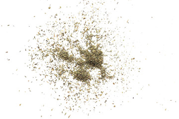dried seasoning for cooking on a white isolated background