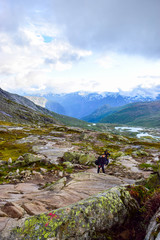 Fototapeta premium Hiking Trip to Trolltunga, Norway.