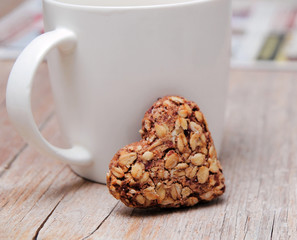 Valentines day concept heart cookie 