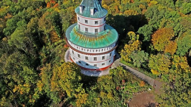 Humprecht castle. Baroque and Renaissance hunting chateau Humprecht dominates the region and one of the symbols of the region called Czech Paradise, Sobotka, Czech Republic