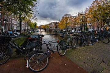 Fototapeta na wymiar Netherlands - Bikes on Top of Other Bikes