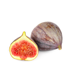 Fig fruits isolated on white background. Healthy food.