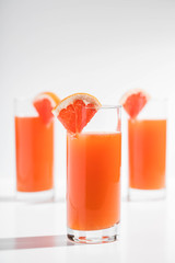 Citrus juice with fruit slice