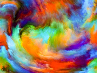 Selbstklebende Fototapete Gemixte farben Virtuelles Malen