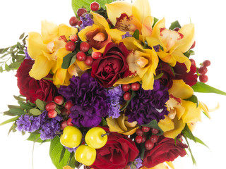 Beautiful bright bouquet top view - 314752316