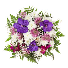 Bouquet of beautiful flowers top view - 314752350