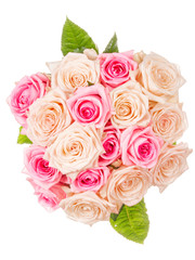 Bouquet of roses top view - 314752396