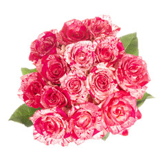 Bouquet of bright roses top view - 314752397