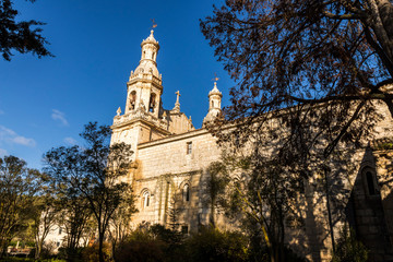 Naklejka premium Castromonte, Spain. The Roman Catholic church of the monastery of La Santa Espina (Holy Thorn)