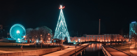 Aveiro Night During Christmas