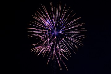 colorfull fireworks at night