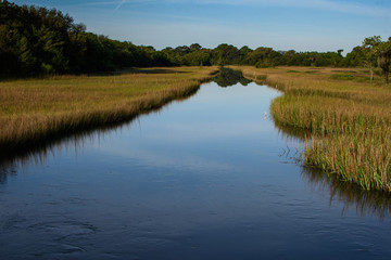 Fototapeta na wymiar South Carolina marsh low country 