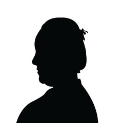 a woman head silhouette vector