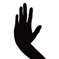 a hand silhouette vector