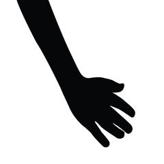 a hand silhouette vector