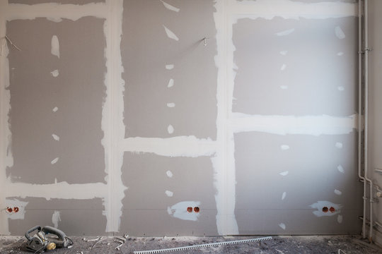 drywall background during flat renovation - dry wall room renovation -