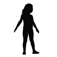 a girl body silhouette vector