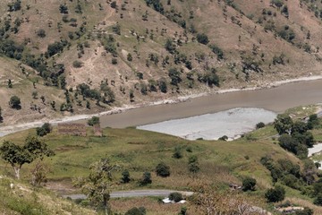 Obraz premium Landscape at the Tekeze River in Northern Ethiopia.
