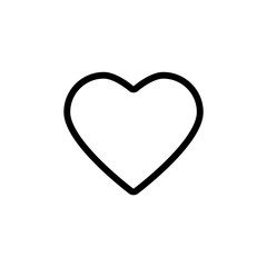 Heart icon vector illustration. Linear symbol with thin outline. The thickness is edited. Minimalist style. eps 10