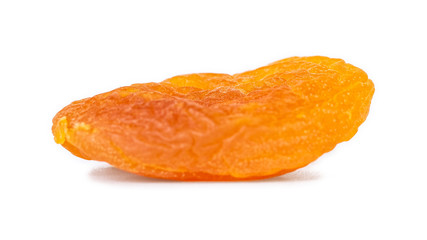 Dried apricot isolated on white background. Healthy food.