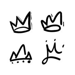 T-shirt graphics. Vector crown illustration. Hand drawn emblem for greeting card, prints and posters. Motivation inspiration logo inspiration, design