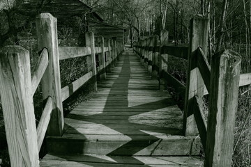 shadow on the bridge