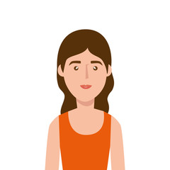 young woman avatar character icon
