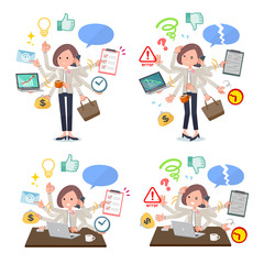 flat Formal no collar jacket women_mulch task Office